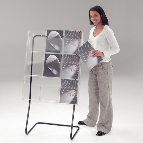 All Clear Literature Dispenser Freestanding | Brochure Sizes: DL / A5 / A4